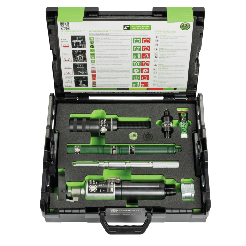 Kukko Hydraulikspindel mit Handhebelbetätigung im Koffer