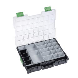 Kukko Innovativer KUKKO Kleinteilekoffer aus Kunststoff mit Verbindungsverschluss 440x355x76