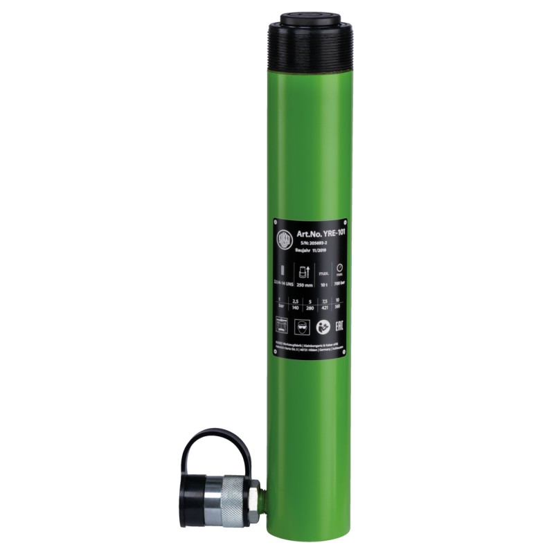 Kukko Hydraulischer Druckzylinder mit Kragengewinde 2.1/4?-14 UNS