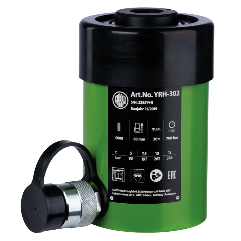 Kukko Hydraulischer Hohlkolbenzylinder mit max. 30 t Zugkraft