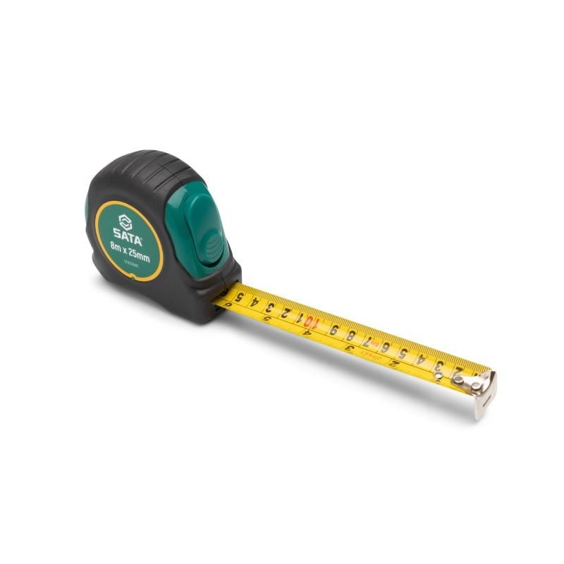 Sata Bandmaß mit Gummigrip und Feststeller 8m/26ft x 25mm