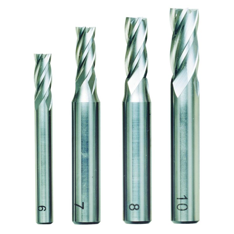 PROXXON Schaftfräser-Satz, DIN 844, HSS 6 - 7 - 8 - 10 mm (4-teilig)