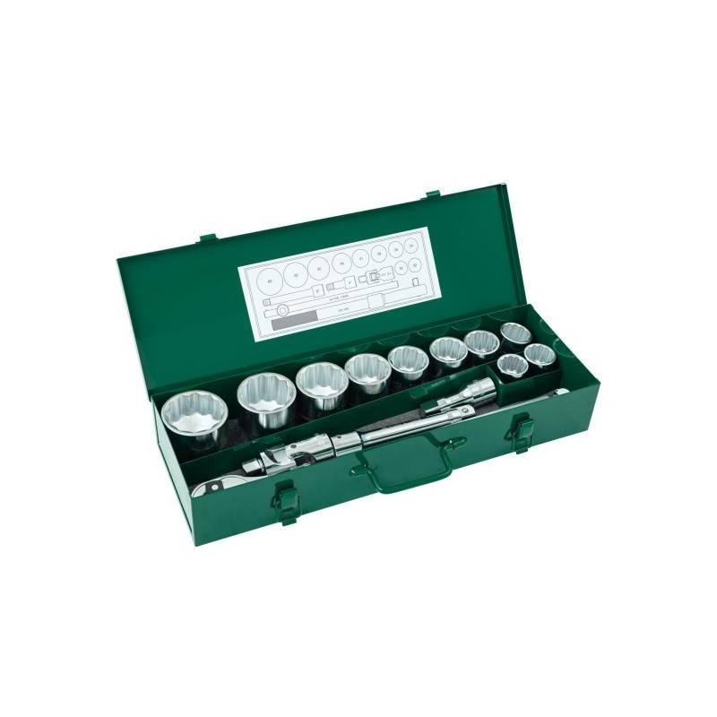 Sata 15 Tlg. 3/4 Zoll 12-Kant Steckschlüssel Satz