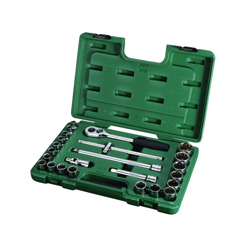 Sata 24 Tlg. 1/2 Zoll 12-Kant Steckschlüssel Satz