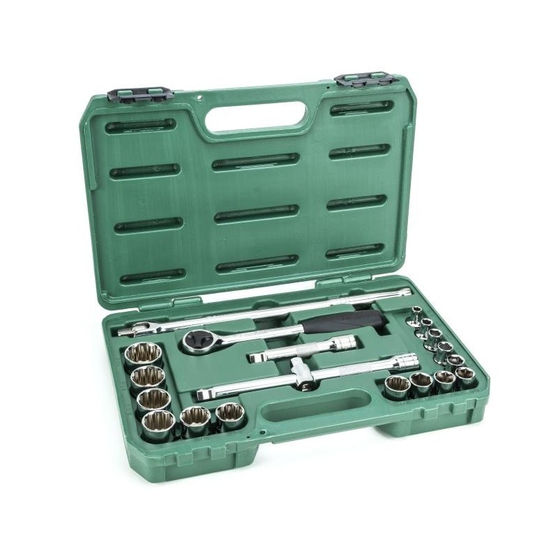 Sata 20 Tlg. 1/2 Zoll 6-Kant & 12-Kant Steckschlüssel Satz