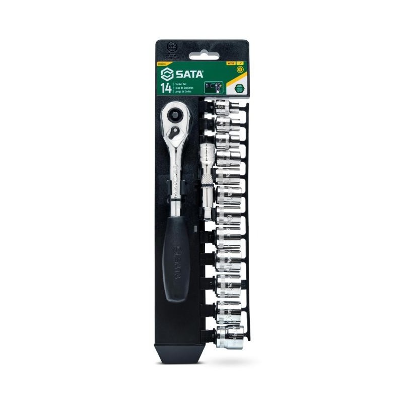 Sata 14 Tlg. 3/8 Zoll 6-Kant Steckschlüssel Satz