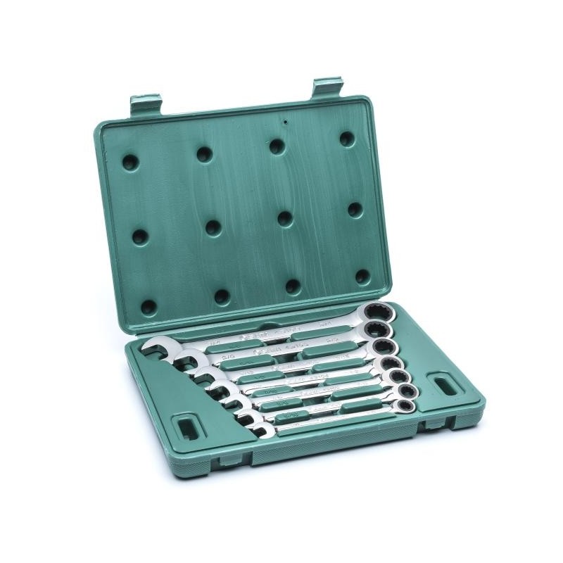 Sata 7 Tlg. Ratschen-Ringmaulschlüssel Set - 5/16