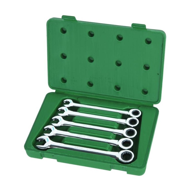 Sata 5 Tlg. Doppelratschen-Ringmaulschlüssel Set - 10