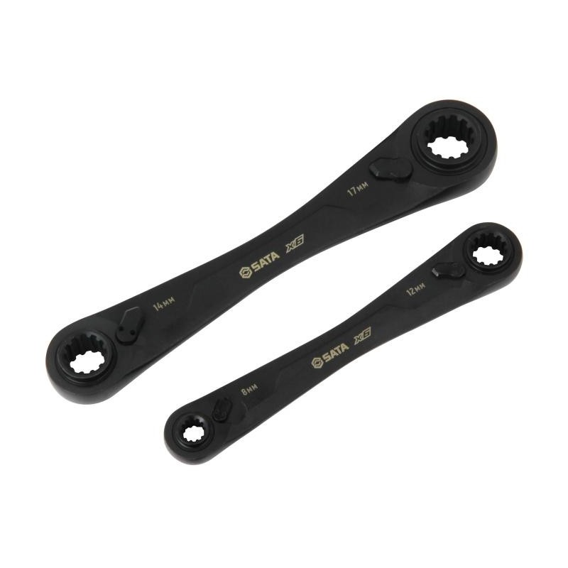 Sata 2 Tlg. X6 8-in1 Quadbox Ratschenschlüssel Set