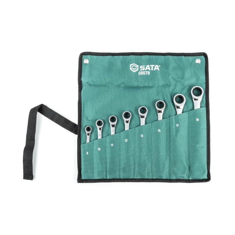 Sata 8 Tlg. Doppelratschen-Ringmaulschlüssel Set- 8