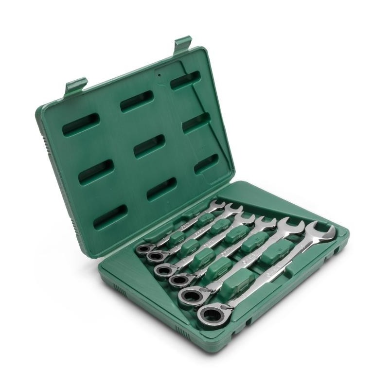 Sata 6 Tlg. Ratschen-Ringmaulschlüssel Set mit Richtungswechsel - 10