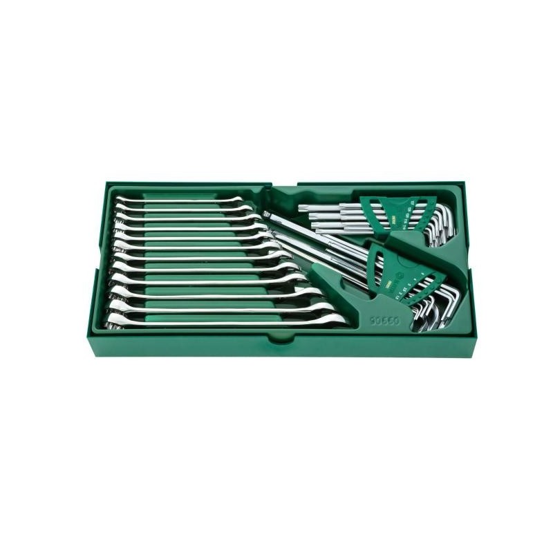 Sata 30 Tlg. Ringmaulschlüssel & Winkelstiftschlüssel Set mit Einlage