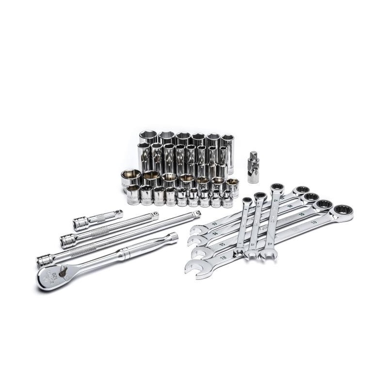 Sata 42 Tlg. 3/8 Zoll 120XP 6-Kant Steckschlüssel & Ratschen-Ringmaulschlü