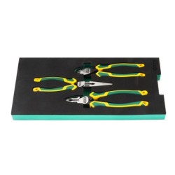 Sata 3 Tlg. Kraft-Zangen Set mit EVA Einlage für Werkstattwagen