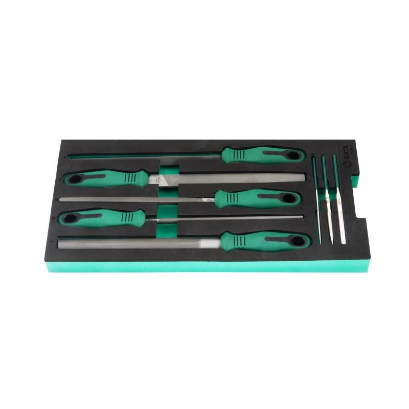 Sata 8 Tlg. Feilen Set mit EVA Einlage für Werkstattwagen