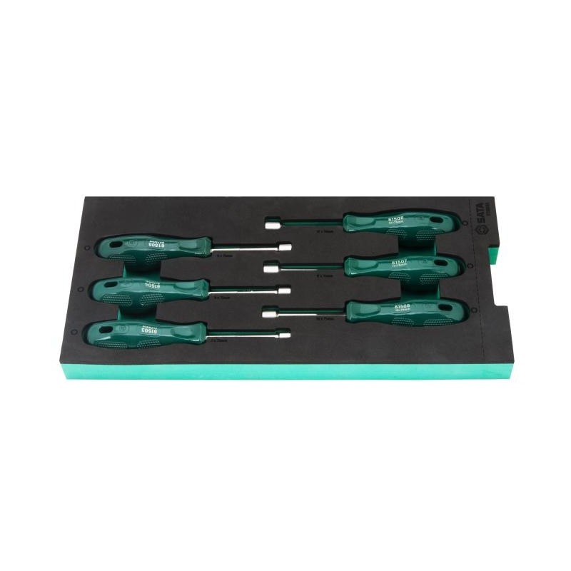 Sata 6 Tlg. Schraubendreher für Außensechskant Set mit EVA Einlage für