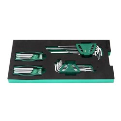 Sata 34 Tlg. Innensechskant- und Torx-Winkelstiftschlüssel Set mit EVA
