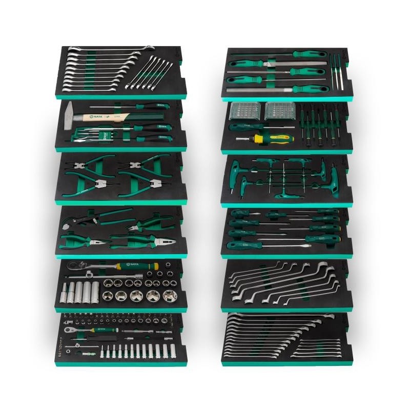 Sata 247 Tlg. Werkzeug-Set mit EVA Einlagen für Werkstattwagen - M