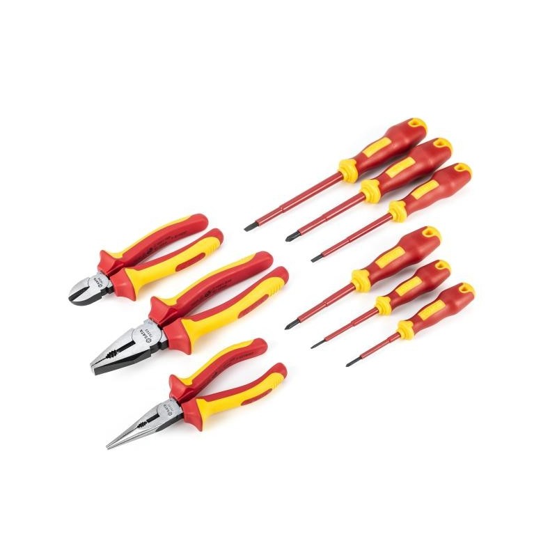 Sata 9 Tlg. Schraubendreher und Zangen Set isoliert