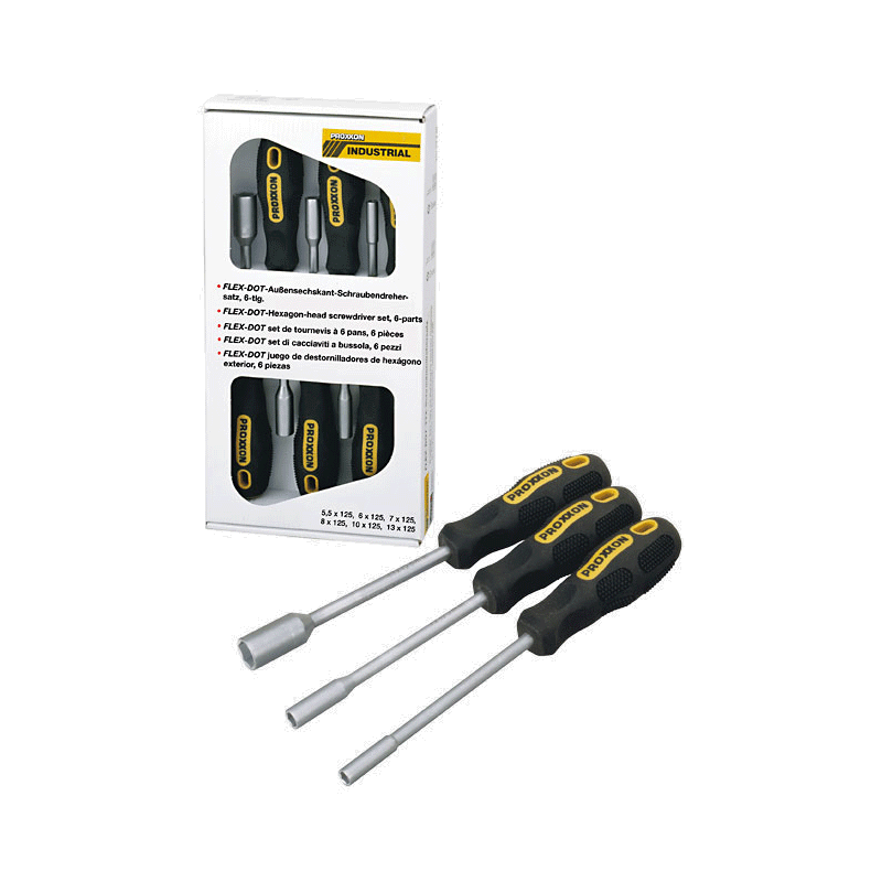 PROXXON FLEX-DOT Schraubendrehersatz Außensechskant (6-teilig)