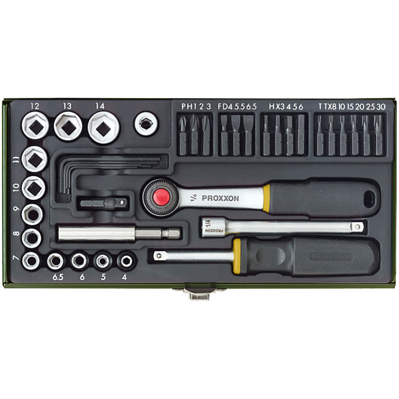 PROXXON Schraubersatz 1/4" (39-teilig)