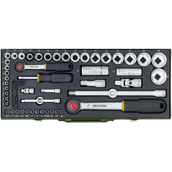 PROXXON Komplett-Steckschlüsselsatz 1/4" + 1/2" (56-teilig)