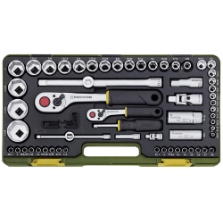 PROXXON Steckschlüsselsatz für zöllige Schraubengrößen (65-teilig)