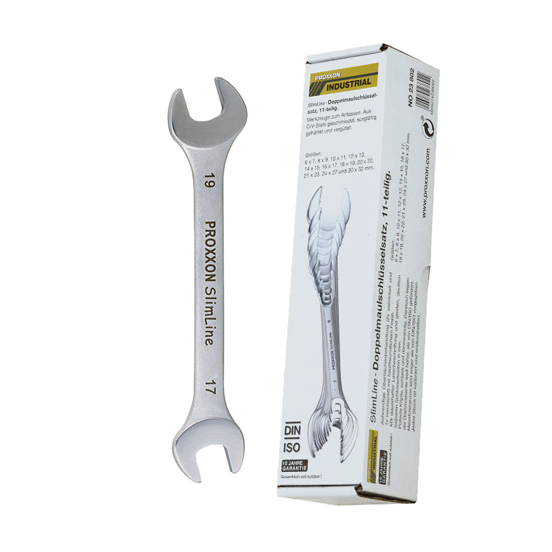 PROXXON SlimLine Doppel-Maulschlüsselsatz von 6 x 7 bis 30 x 32 mm (11-teilig)