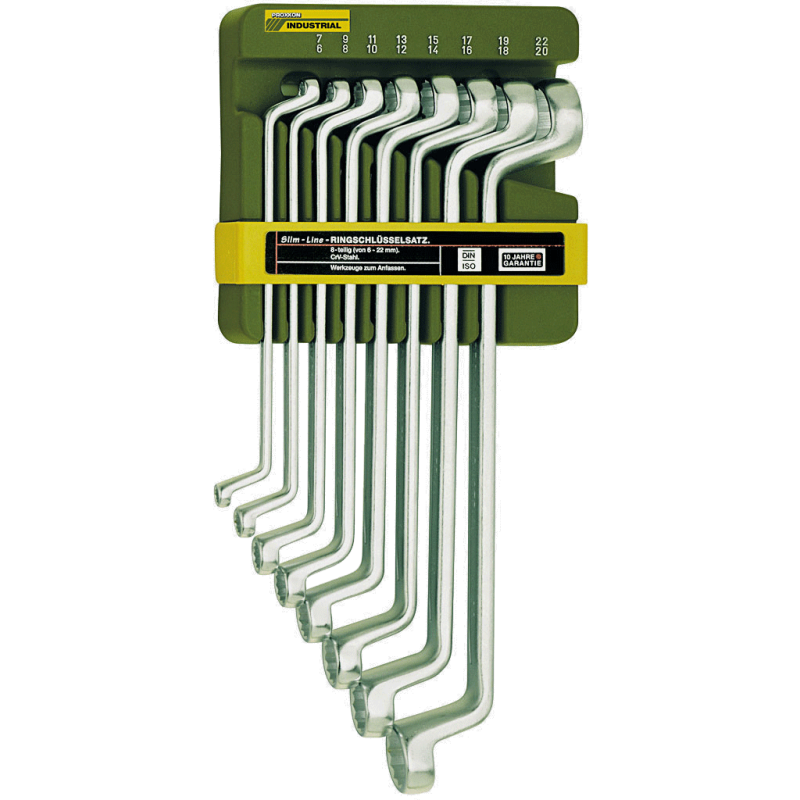PROXXON SlimLine Doppel-Ringschlüsselsatz von 6 x 7 bis 20 x 22 mm (8-teilig)