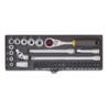 PROXXON Feinmechaniker-Steckschlüssel- und Schraubersatz 1/4" (32-teilig)