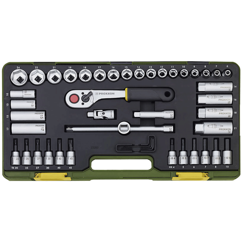 PROXXON Steckschlüsselsatz mit Knüppelratsche