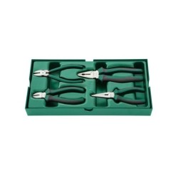 Sata 4 Tlg. Zangen Set mit Einlage für Werkstattwagen