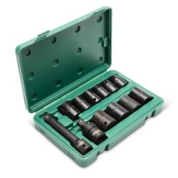 Sata 12 Tlg. 1/2 Zoll 6-Kant Kraft-Stecknuss Set