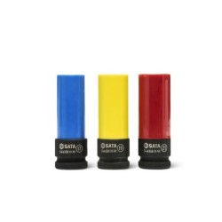 Sata 3 Tlg. 1/2 Zoll 6-Kant Schon-Kraft-Stecknuss Set 17