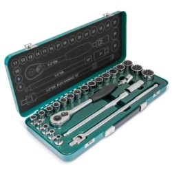 Sata 25Tlg. 1/2 Zoll 12-Kant Steckschlüssel Satz
