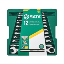 Sata 12 Tlg. Ratschen-Ringmaulschlüssel Set - 8