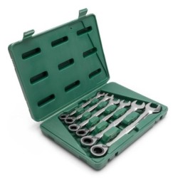 Sata 6 Tlg. Ratschen-Ringmaulschlüssel Set mit Richtungswechsel - 10