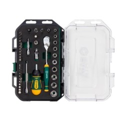 Sata 49 Tlg. 1/4 Zoll 6-Kant Steckschlüssel Satz 120XP