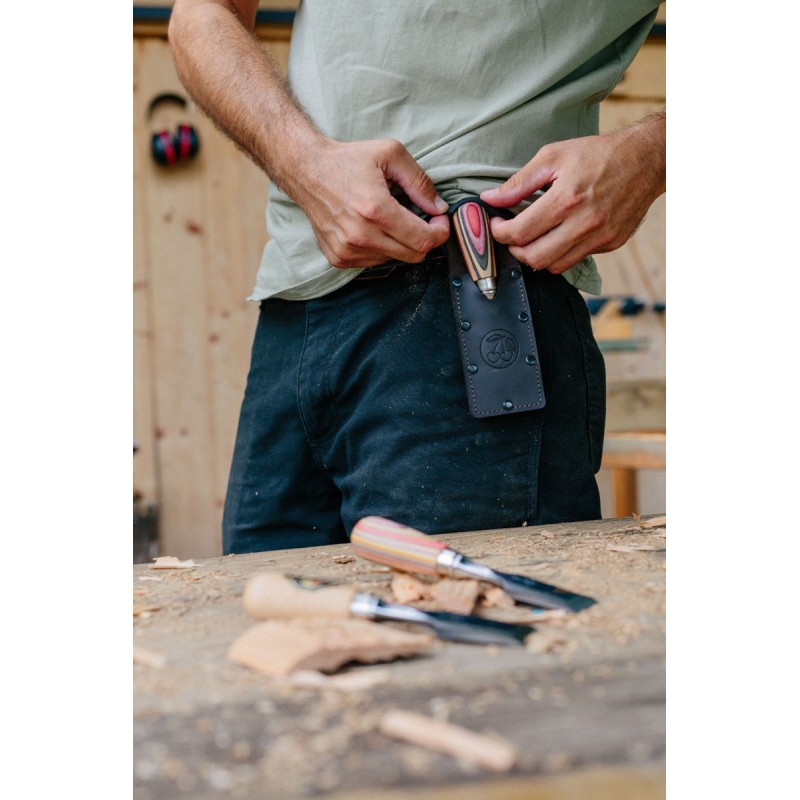 Kirschen W.I.N.A.C. Kurzbeitel in Lederholster, 35 mm, mit Skateboardh