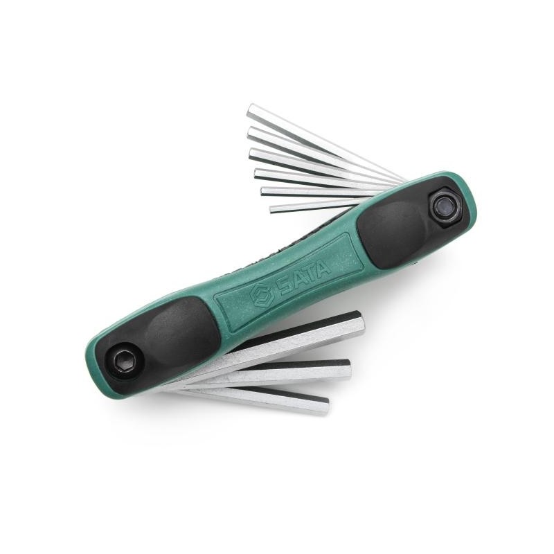 Sata 9 Tlg. Innensechskant-Stiftschlüssel Set mit Klapphalter