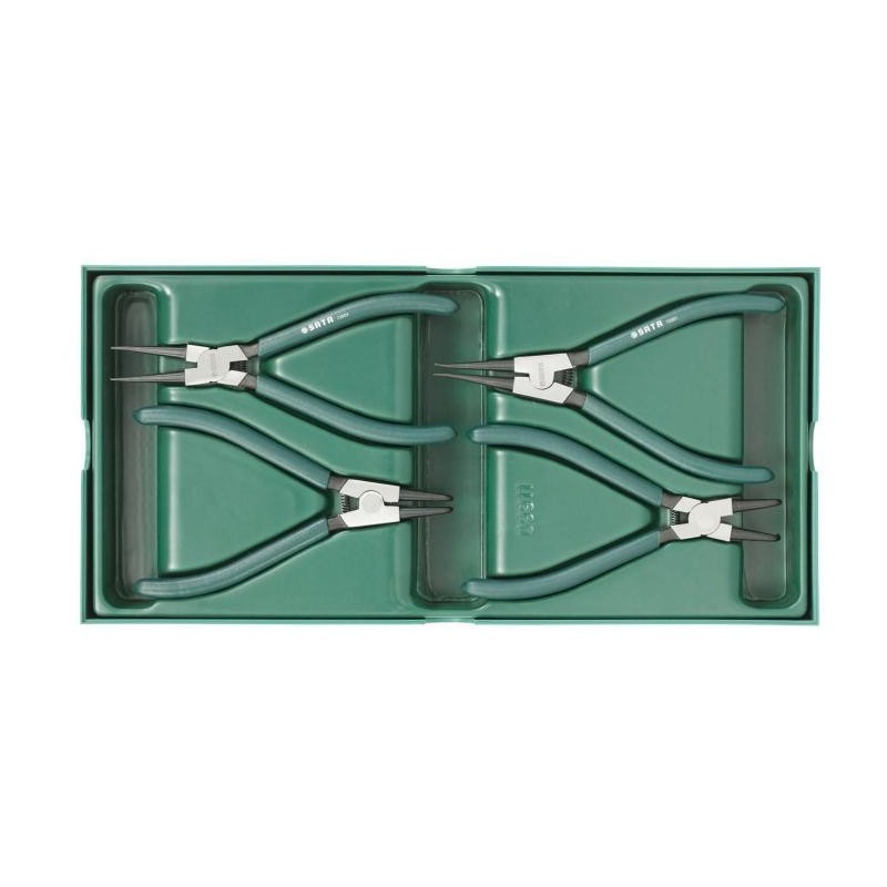 Sata 4 Tlg. Sicherungszangen Set für Außen- & Innenringe mit Einlage f