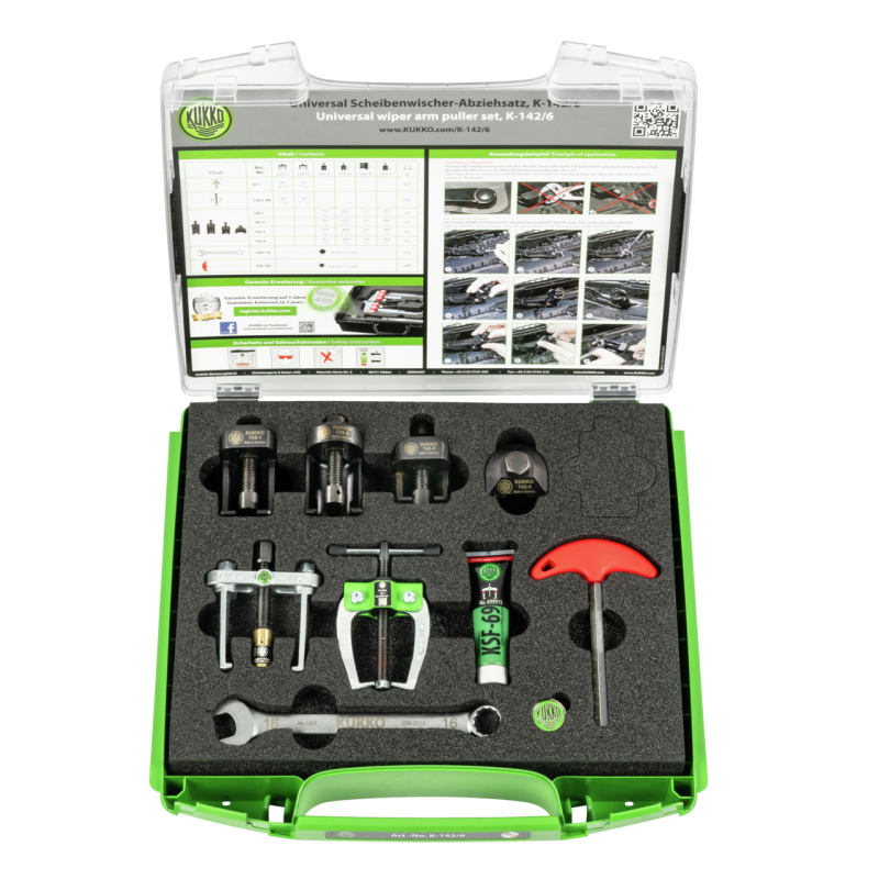 Kukko Universal-Scheibenwischer-Abziehersatz 8-teilig in K-i-BOXX für alle PKW insbesondere alle VW