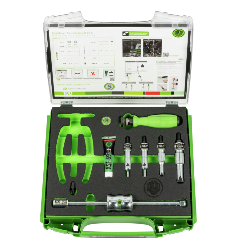 Kukko Kugellager-Auszieh-Satz mit Gleithammer Ø 6-30 mm