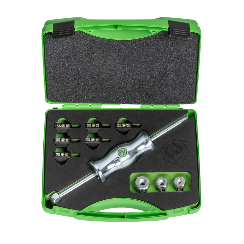 Kukko Gleithammersätze im Koffer mit Gewindeadaptern in verschiedenen Größen (22-0-10
