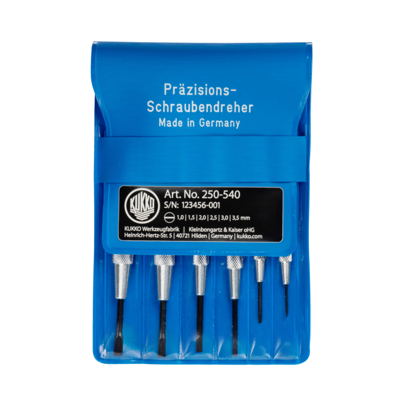 Kukko Uhrmacher-Schraubendreher-Satz (Klingenbreiten  mm)