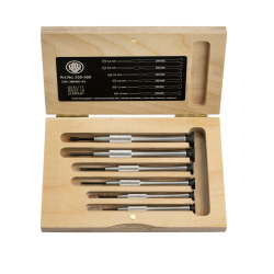 Kukko Uhrmacher-Schraubendreher-Satz im Holzkasten (Klingenbreiten  mm)