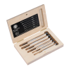 Kukko Uhrmacher-Schraubendreher-Satz im Holzkasten (Klingenbreiten  mm)
